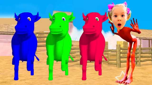 So exciting! Sasha is dancing with the little cow img