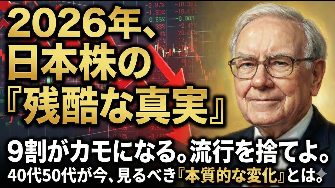 【まだ買うな、焦るな】「みんなが買っているから」という理由で投資する人は、バブルの頂点で買う羽目になります。日本株をバフェットはどう見るか。2026年を天国にする銘柄と地獄に落とす銘柄の決定的違い。 img