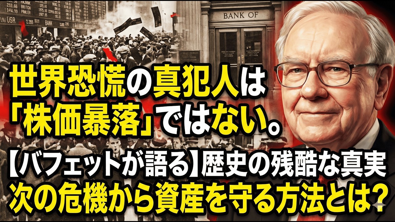 世界恐慌はなぜ起こったのか？株価暴落は序章に過ぎない。世界恐慌の教訓と、個人が今すぐやるべき資産防衛対策。「株は必ず上がる」と信じてリスク管理を怠ると、10年続く地獄のような不況に巻き込まれます。 img
