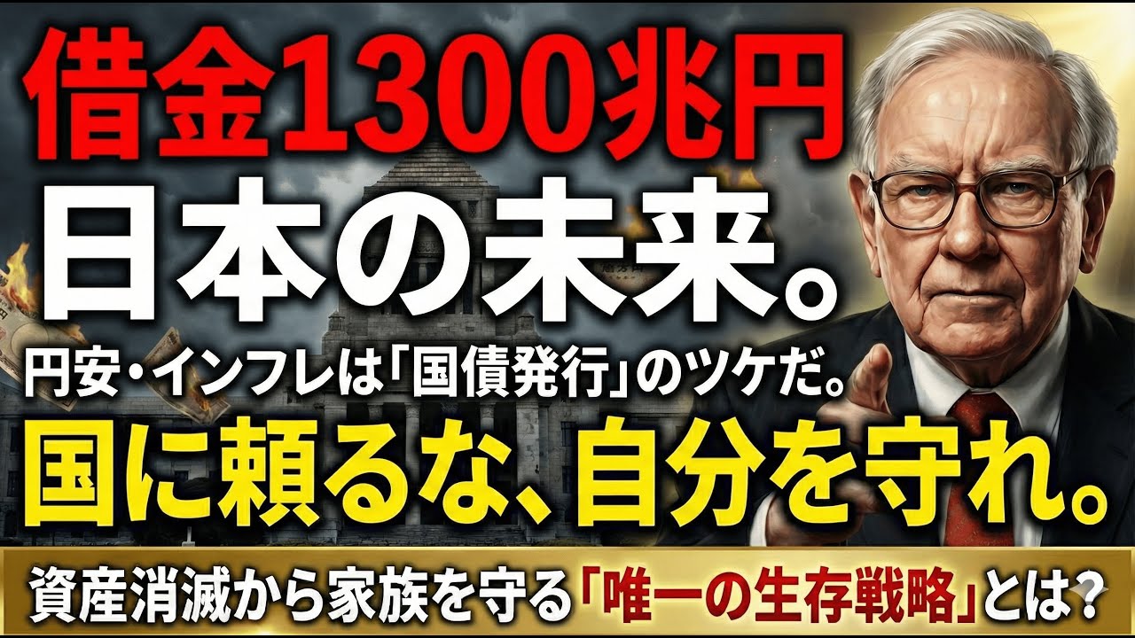【1人1000万の借金】この莫大なツケを払わされるのは政治家ではなく、貯金し続ける日本人です。日本の借金1300兆円でも資産を増やす方法。円安を味方につける「グローバル企業」のオーナーになる思考法 img