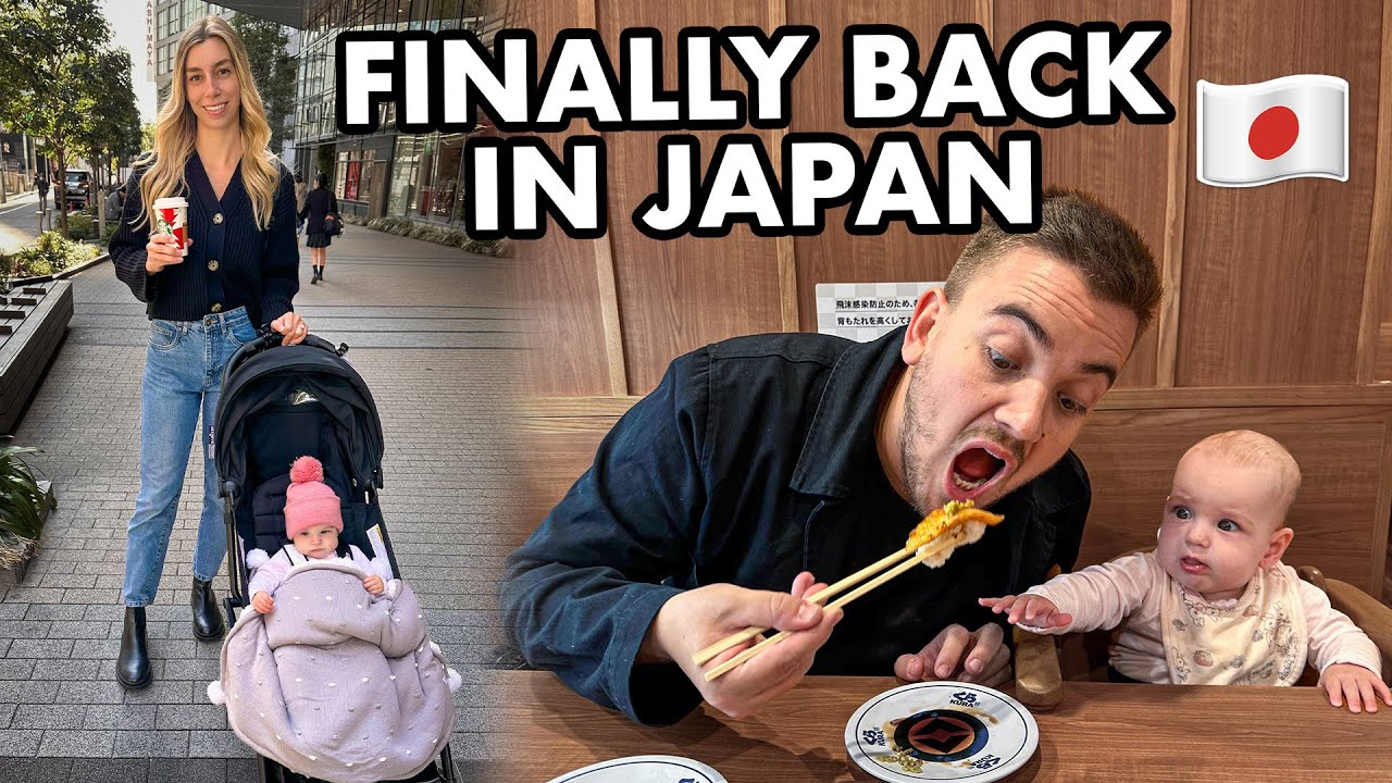 TRAVELLING TO JAPAN with our Baby & TOKYO FOOD VLOG | Kura Sushi, 7-Eleven, Starbucks img