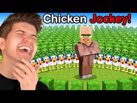 1000 Chicken Jockey Vs Village in Minecraft! img